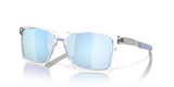 Sunglasses with blue reflective lenses on a white background. Oakley mens exchange sun sunglasses