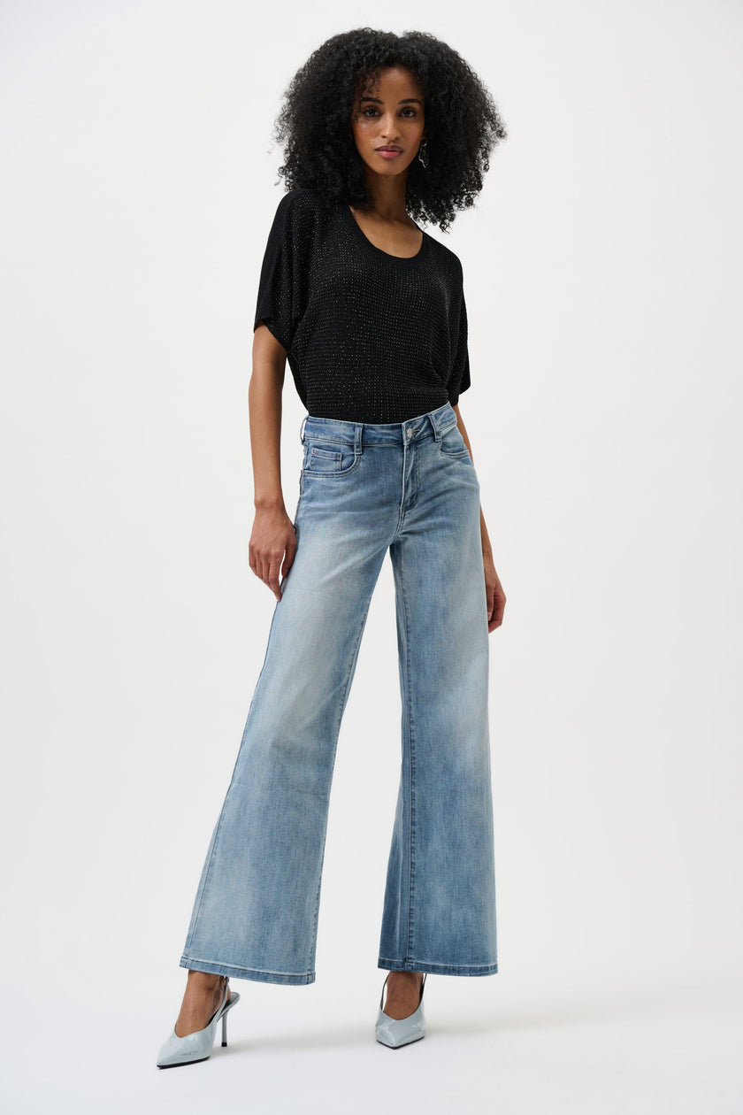  Goldie Classic Wide Leg Stretch Jeans
