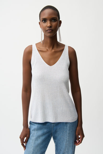JOSEPH RIBKOFF RHINESTONE METALLIC CAMISOLE WOMENS