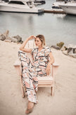 joseph ribkoff womens abstract print top 