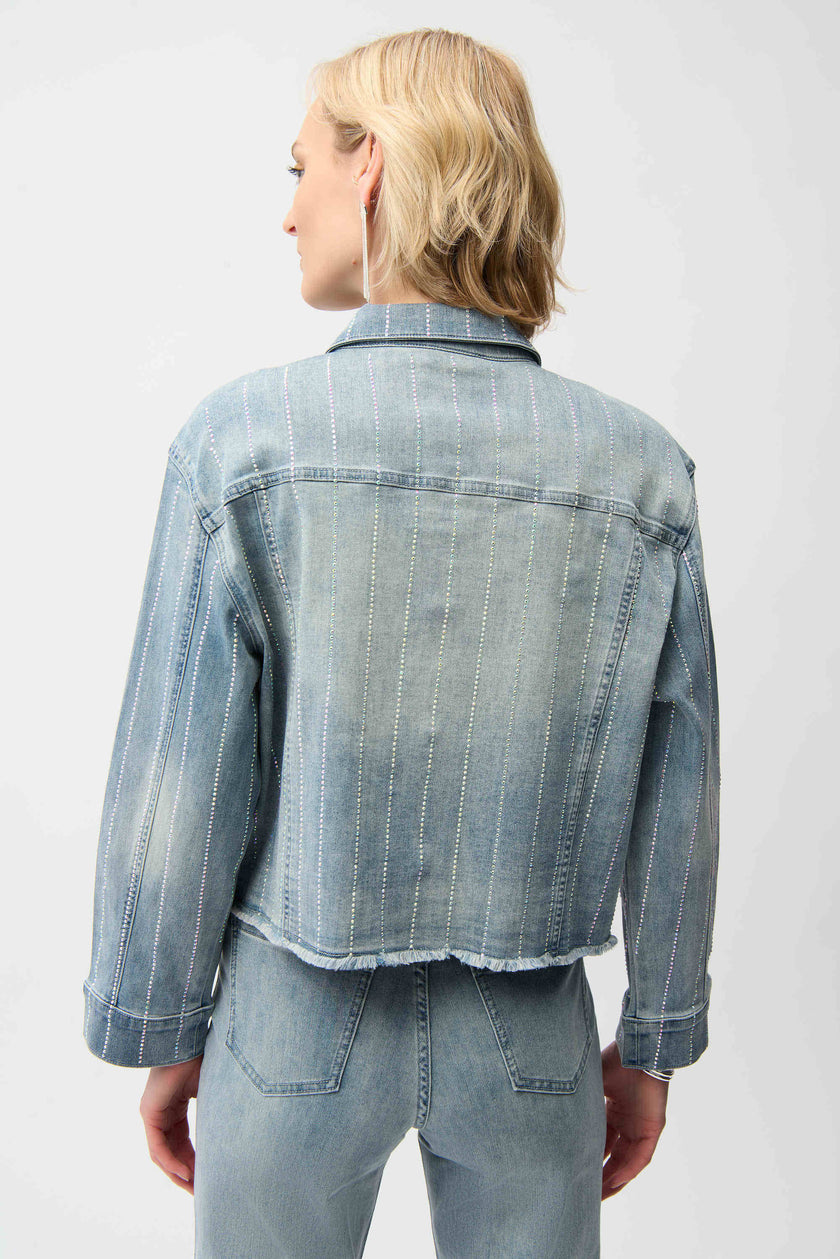 Denim Jacket with Rhinestones