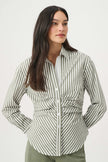 Striped Shirred Blouse joseph ribkoff 