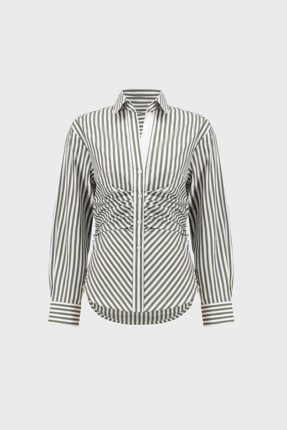 Striped Shirred Blouse