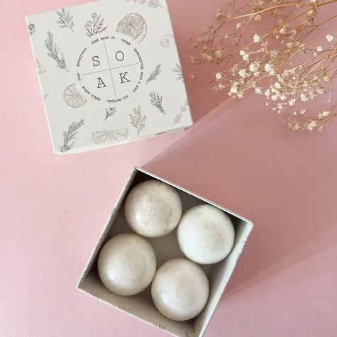 Box of SOAK CO. assorted bath bombs canadian made gift idea
