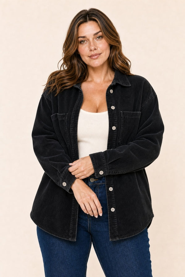 Eliza Curvy Corduroy Jacket