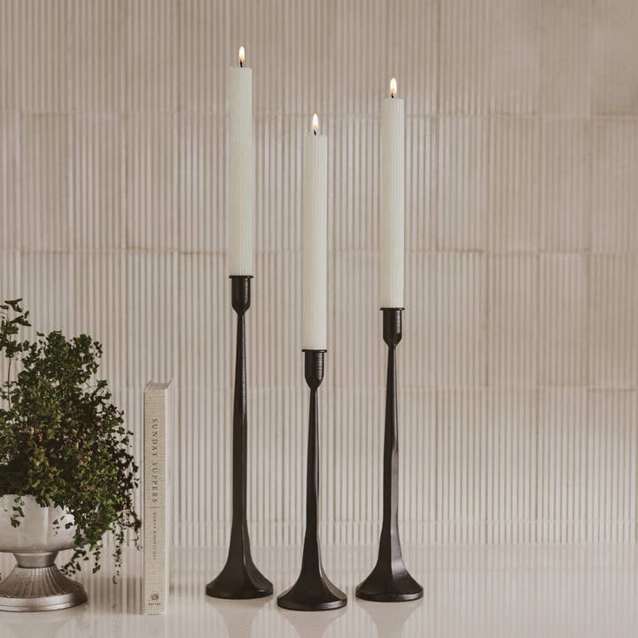 Fluted Taper Candles set of 3