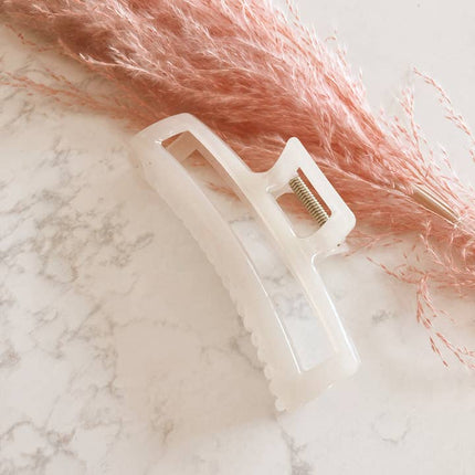 White Gloss Large Claw Clip