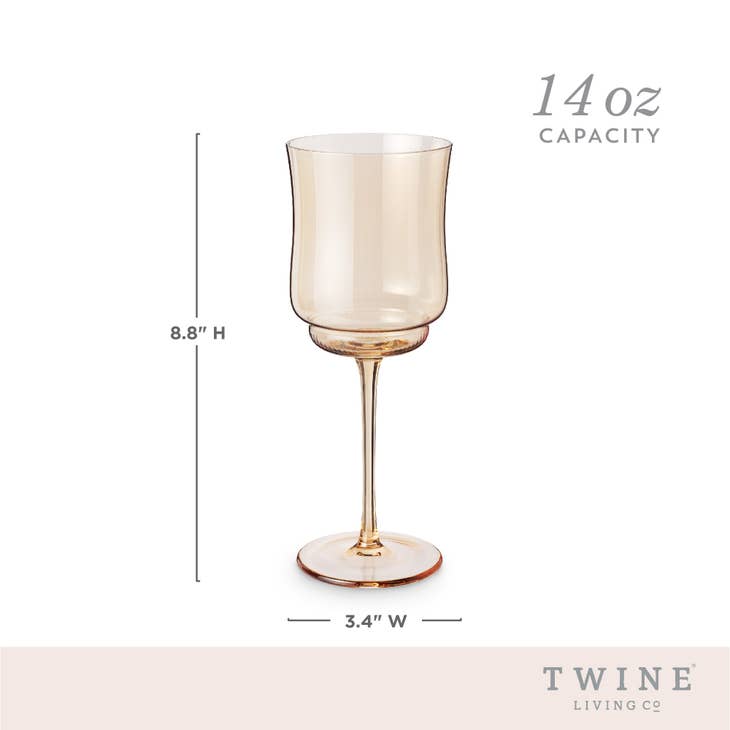 Tulip Stemmed Wine Glass set of 2