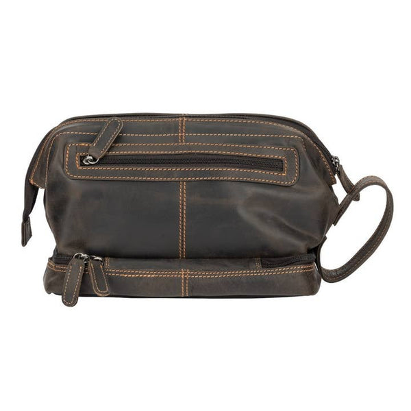 mens leather toiletry bag