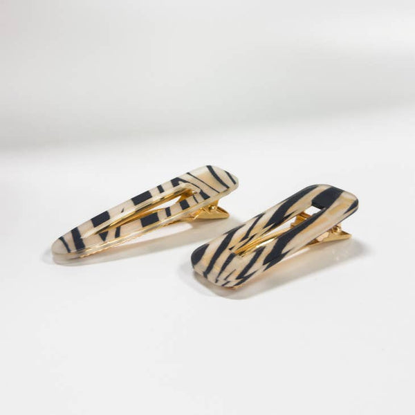 Zebra Hair Clips