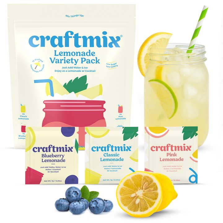 Craftmix lemonade variety pack classic blueberry pink