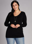 Curvy Bamboo V Neck