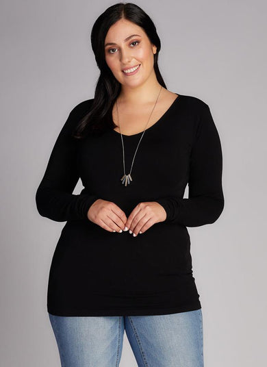 Curvy Bamboo V Neck
