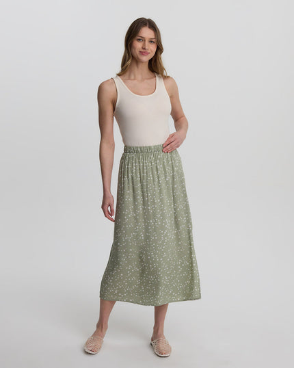 Ten Tree Yaletown Skirt Light Moss/Bloom Floral