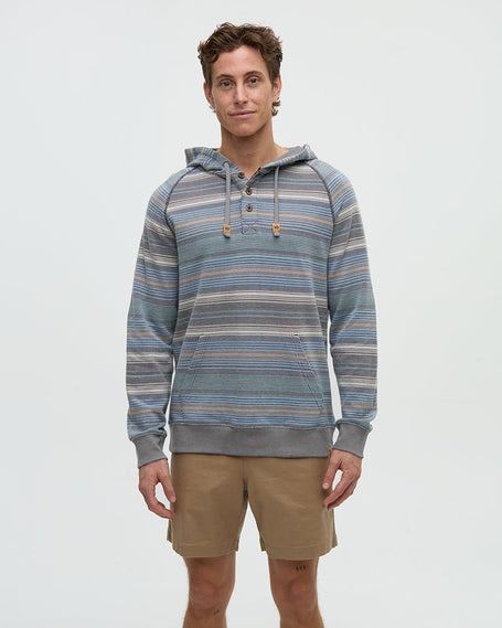 Woodrow hoodie ten tree graphite multi stripe