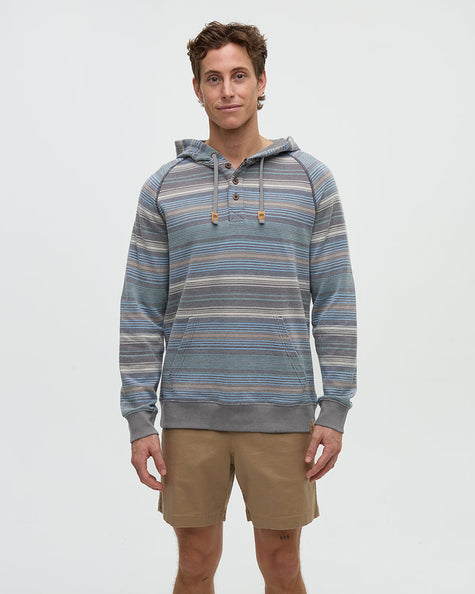 Woodrow hoodie ten tree graphite multi stripe