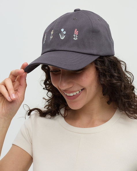ten tree spring floral peak hat graphite/light moss