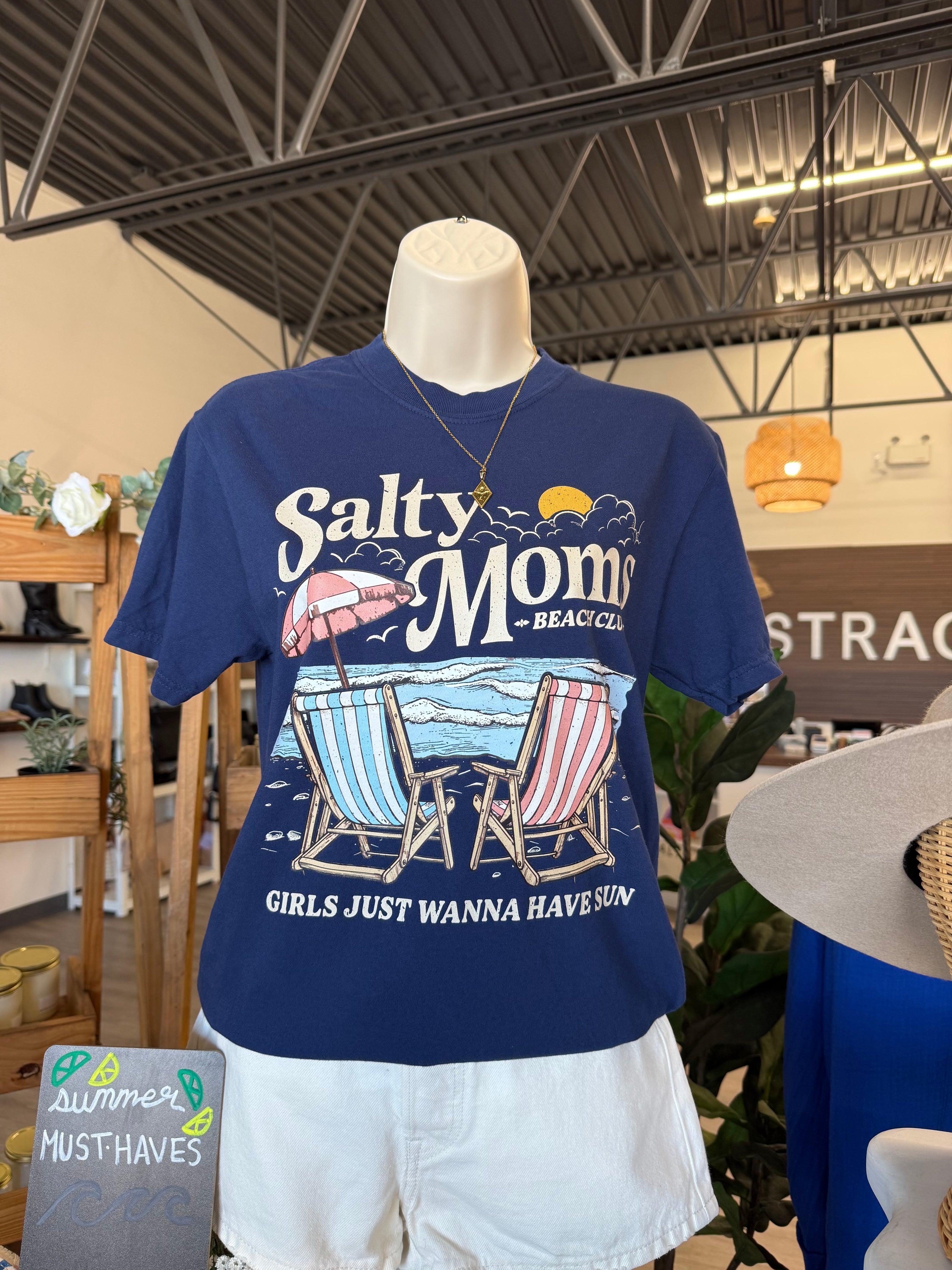 Salty Moms Beach Club Tee