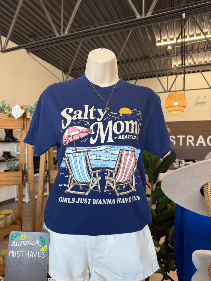 Salty Moms Beach Club Tee