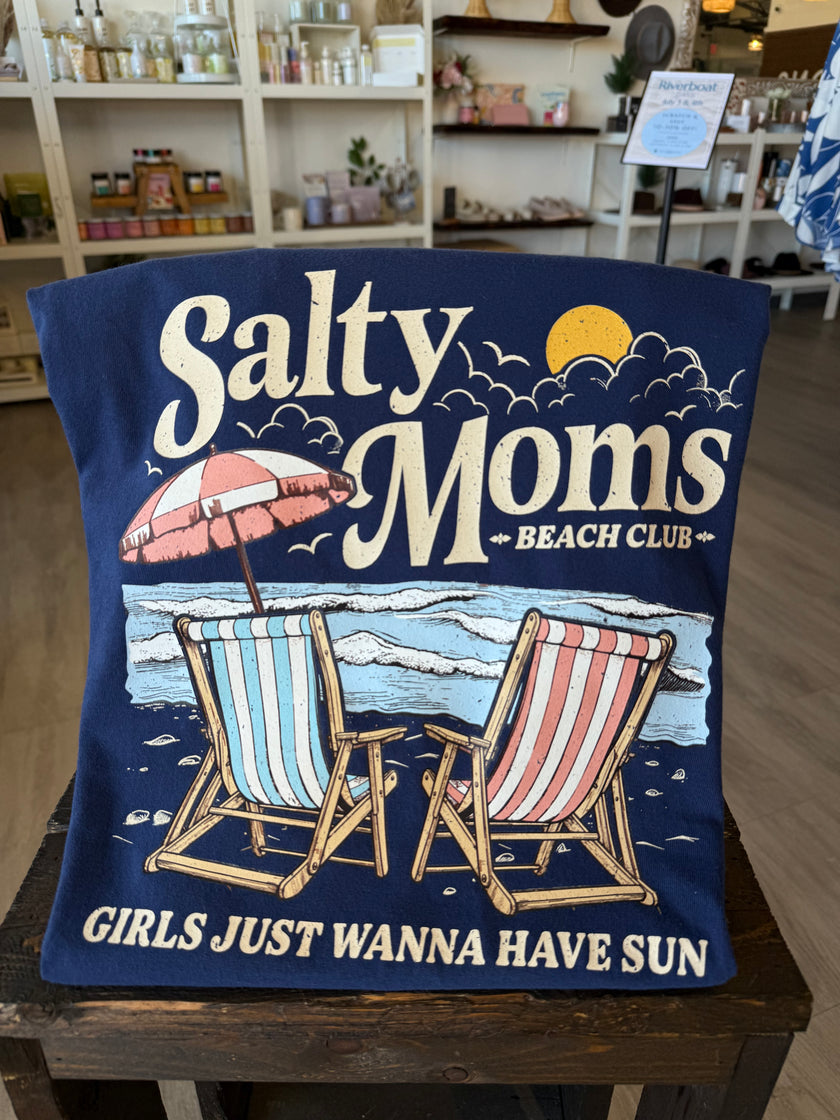 Salty Moms Beach Club Tee
