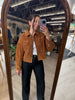 Corduroy Jacket rust cropped oversized
