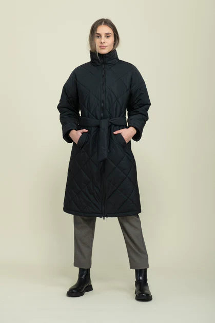 Arie Long Quilted Coat