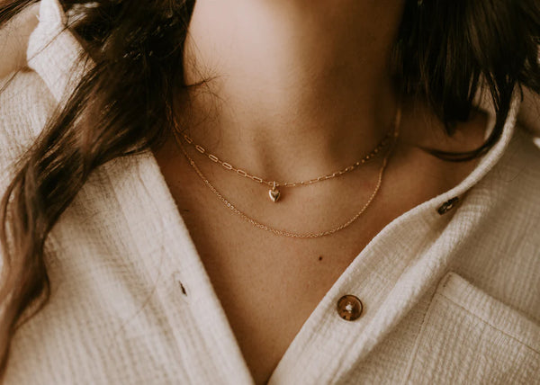 Sydney Rose lil puff heart necklace