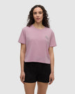 ten tree wild rose pink sand/graphite crop t-shirt