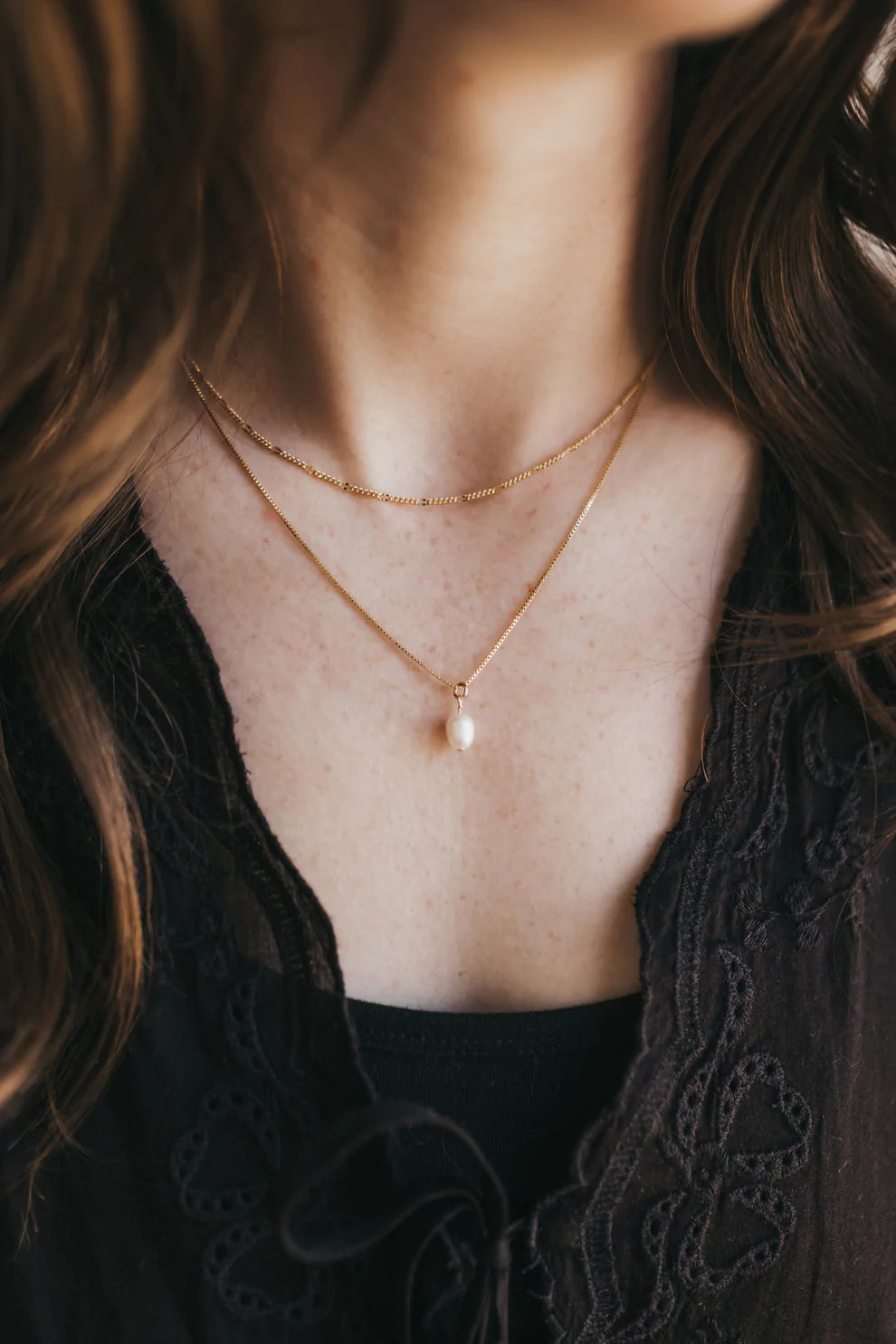 Sydney Rose Pearl Drop neckalce