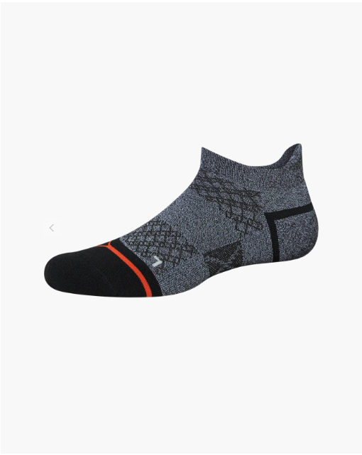 Saxx foot hold black white performance sock