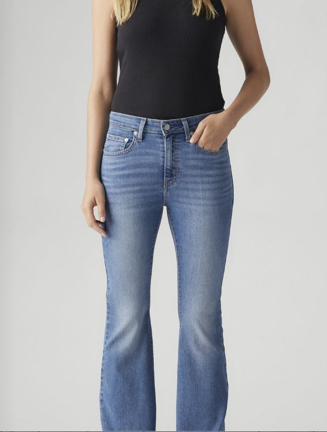 Levi's womens 726 HR Flare eternal indigo jeans
