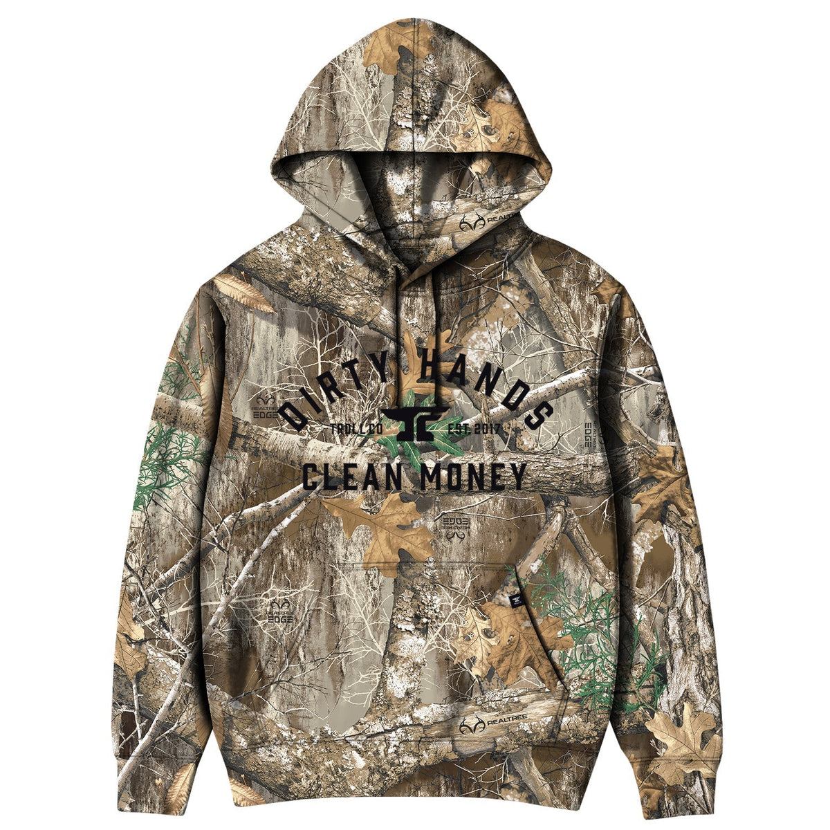 DIRTY HANDS CLEAN MONEY DHCM CLASSIC HOODIE MENS REALTREE CAMO
