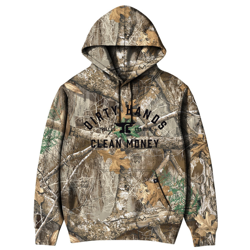 DIRTY HANDS CLEAN MONEY DHCM CLASSIC HOODIE MENS REALTREE CAMO