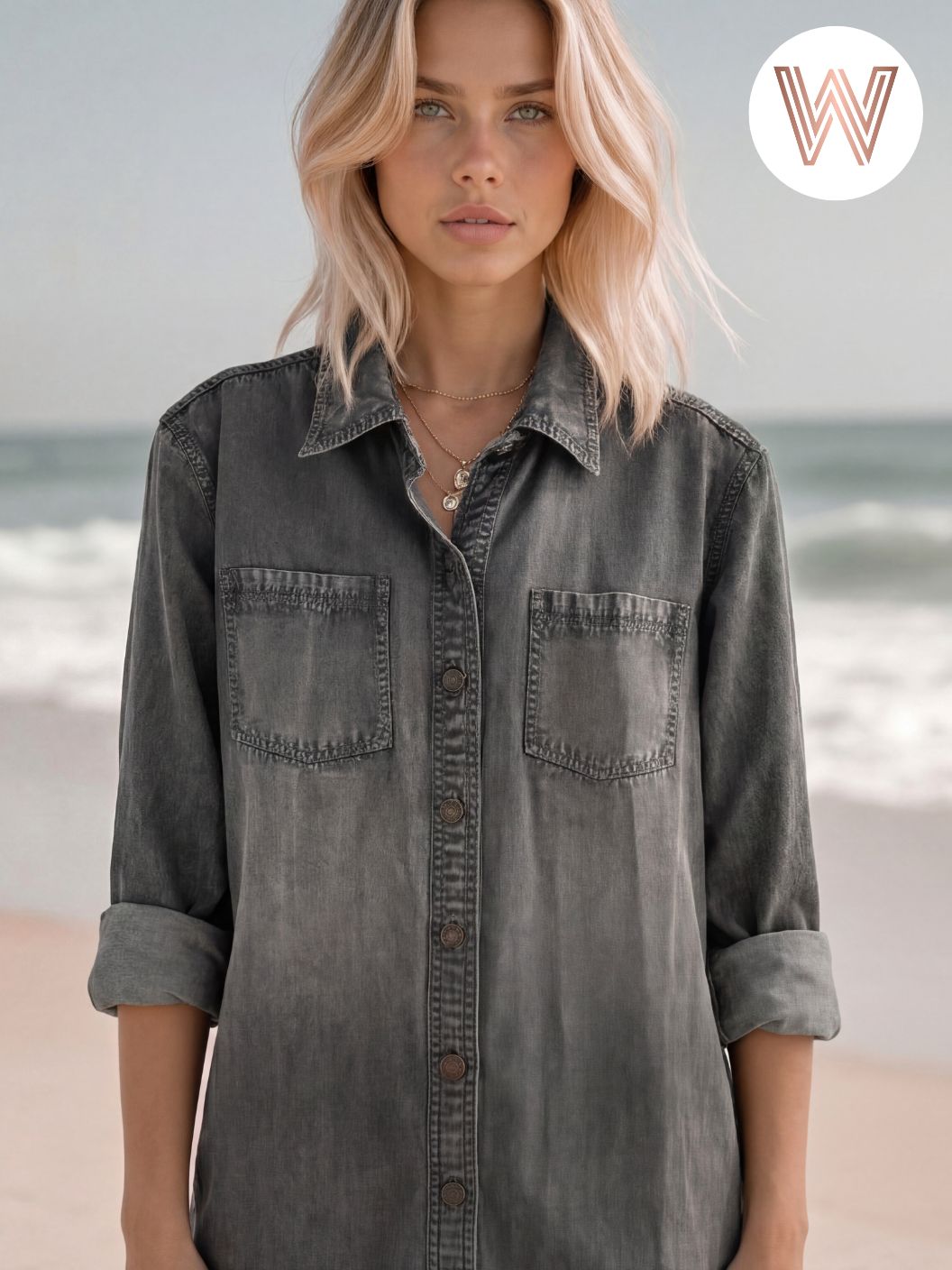 weslynn ash denim jacket grey 
