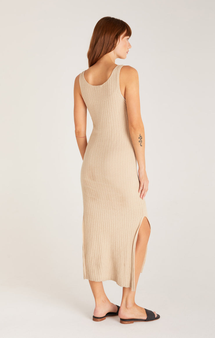 Brayden Crochet Knit Midi Dress