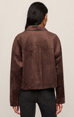 All Day Cropped Suede Jacket