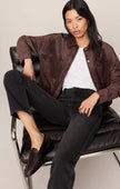 All Day Cropped Suede Jacket