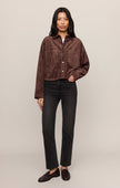 All Day Cropped Suede Jacket