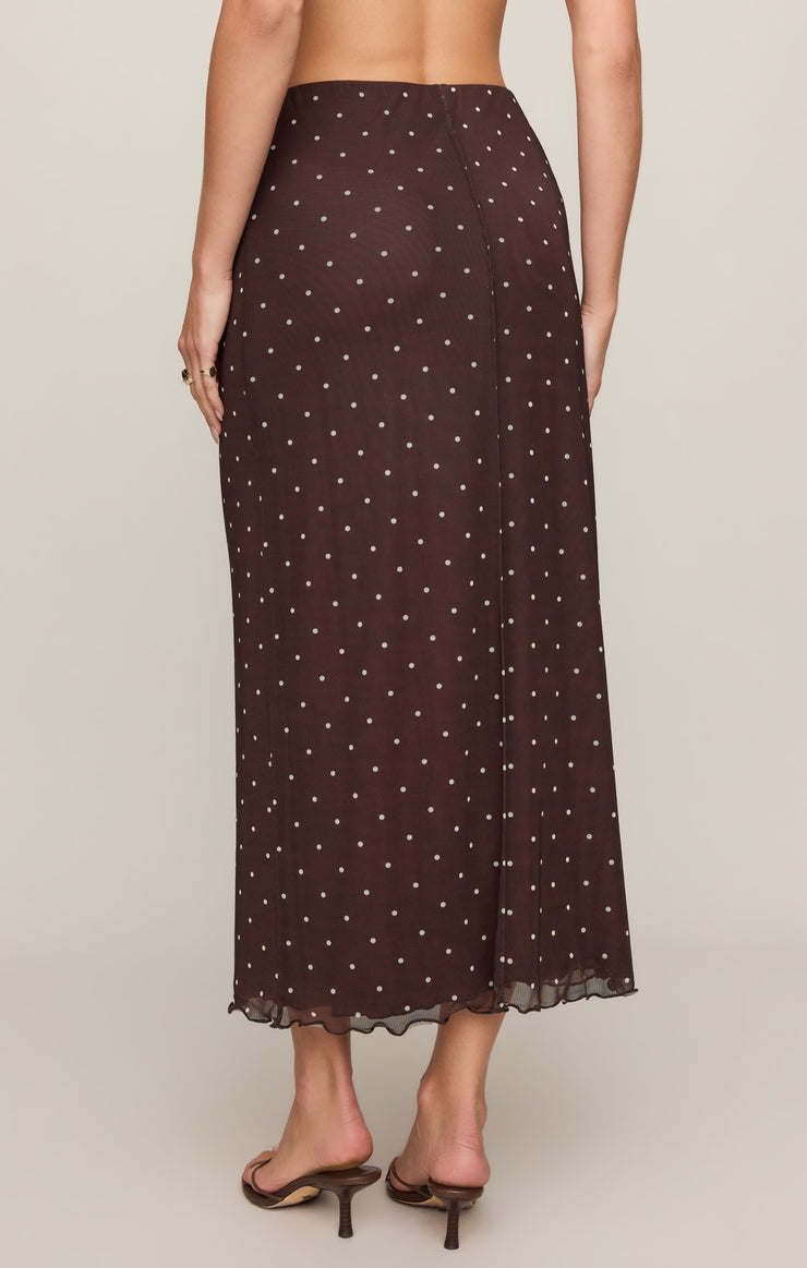 Polka Dot Midi Skirt
