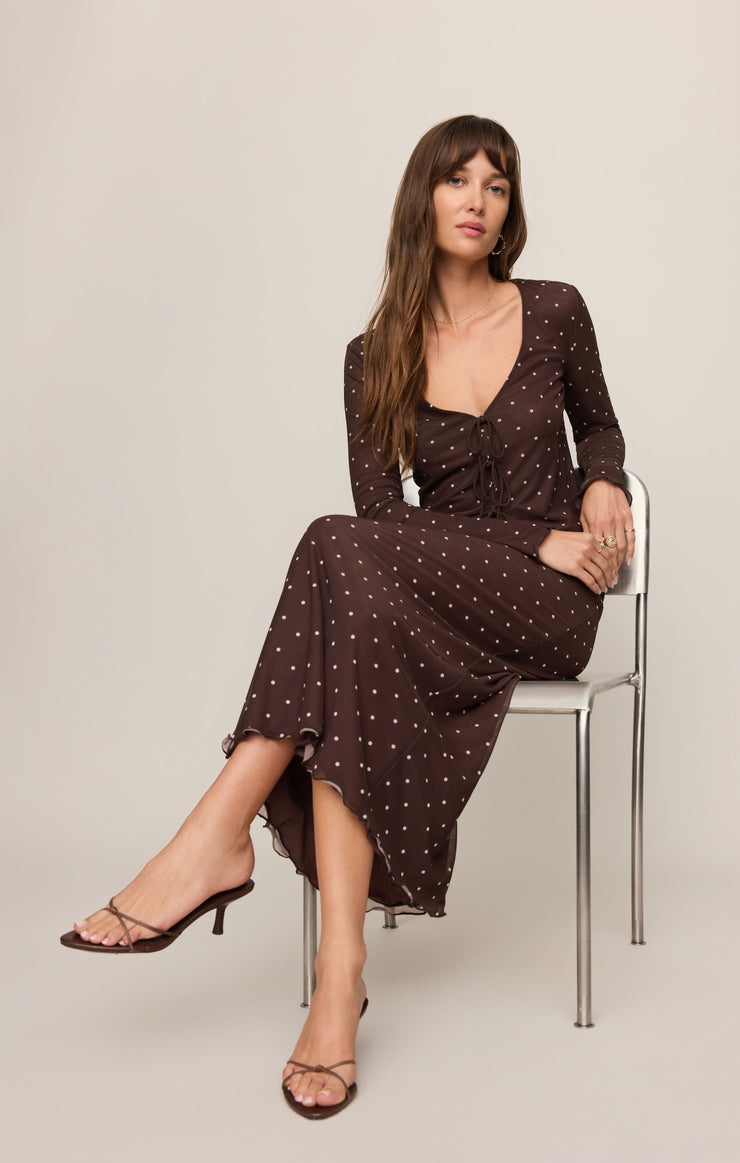 Polka Dot Midi Skirt