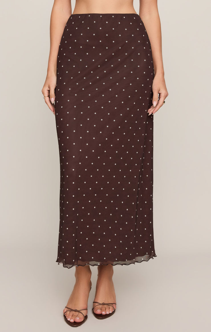Polka Dot Midi Skirt