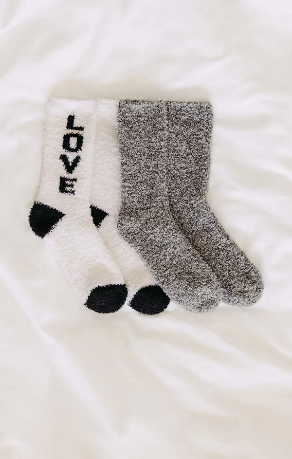 Plush Love You Socks 2-Pack