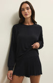 Women's long sleeve ribbed top