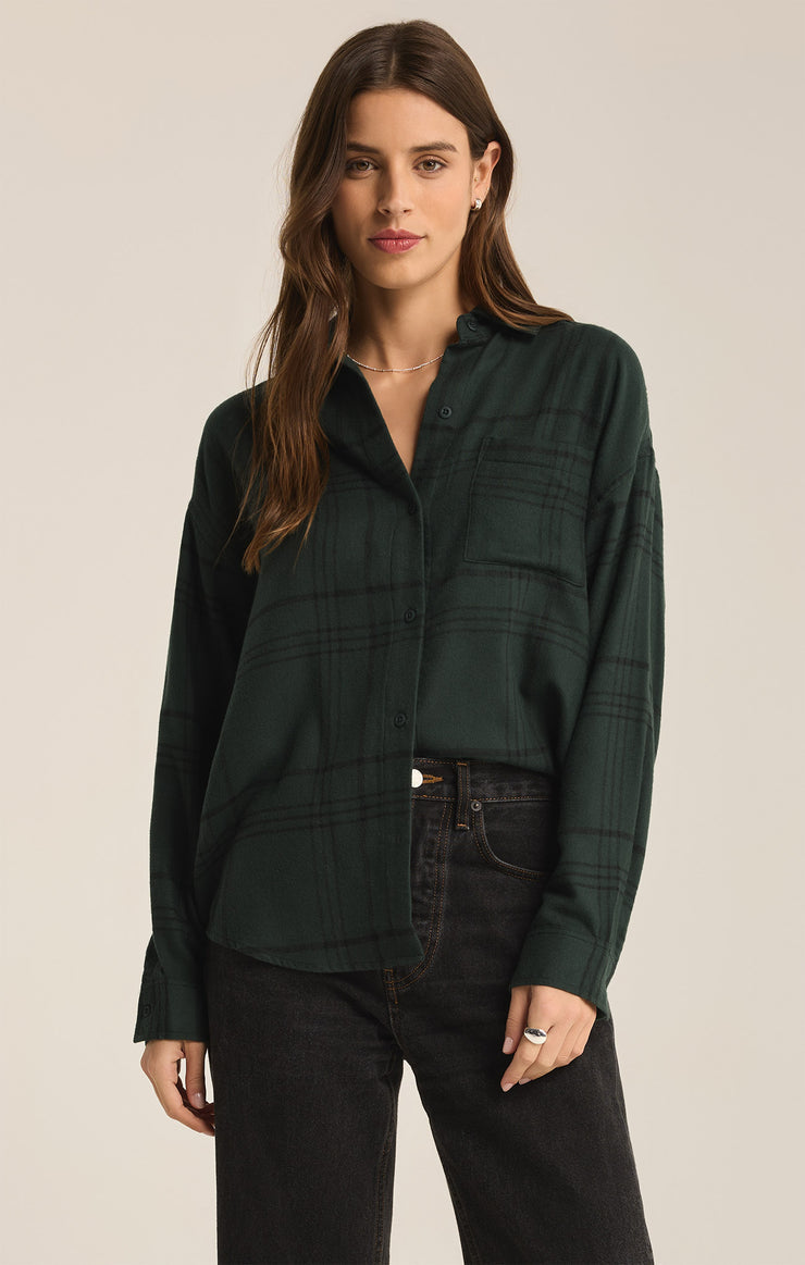 River Plaid Button- Up Shirt