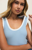 Sirena Contrast Rib Tank Top