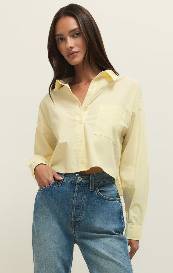 Z SUPPLY LISETTE POPLIN TOP WOMENS NEW ARRIVALS SPRING