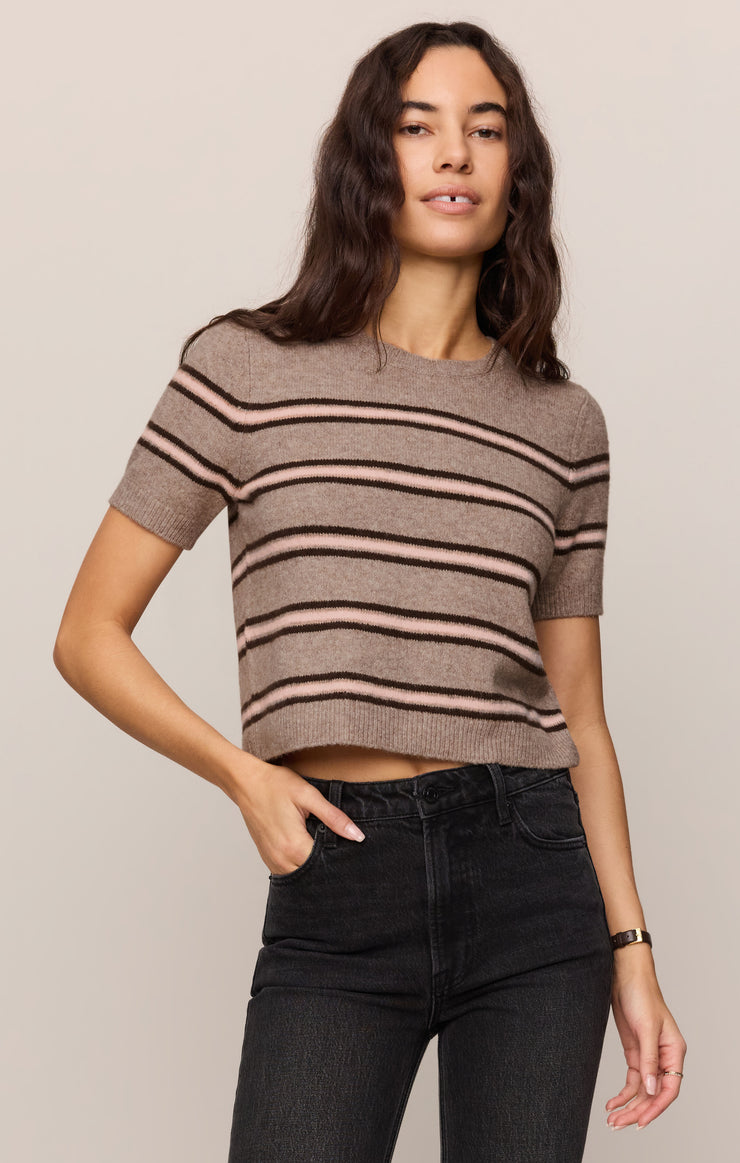 Sweaters Gatewood Stripe Sweater Tee Heather Ash z supply
