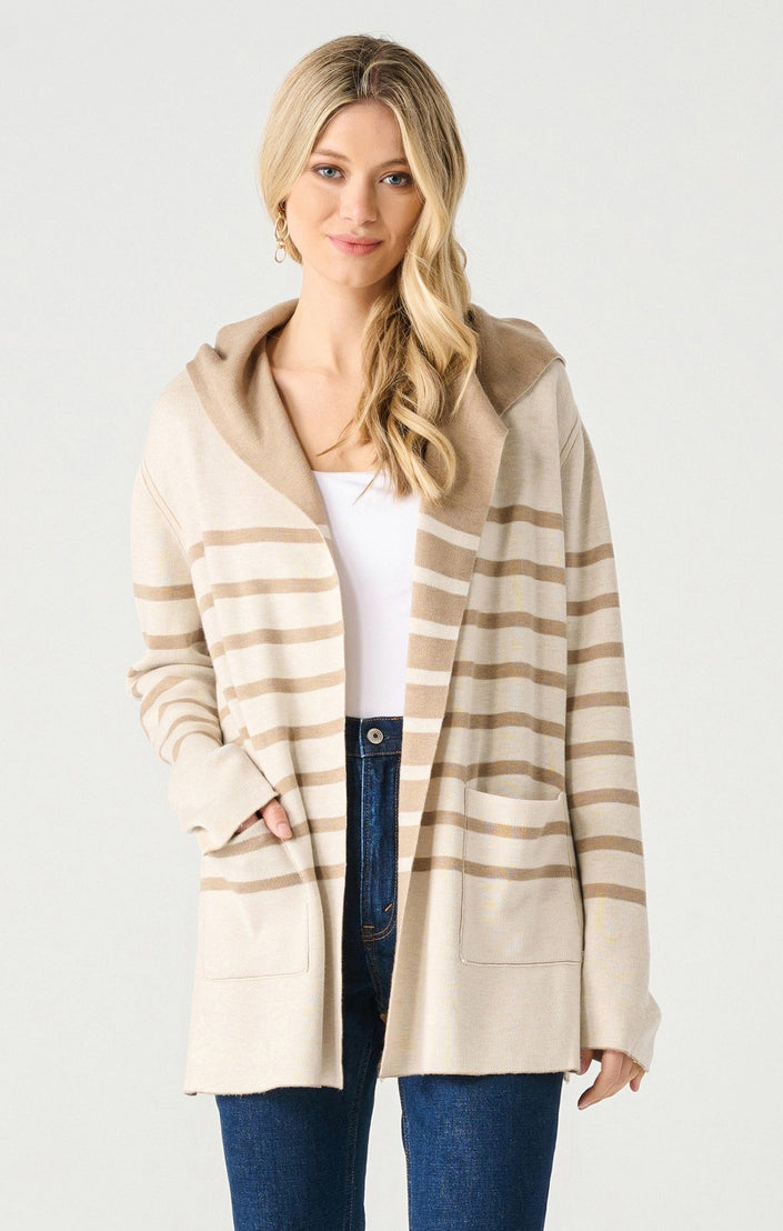 Alina Reversible Hooded Cardigan - Distractions Clothing