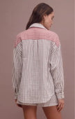 All Mixed Up Stripe Shirt - Distractions Clothing