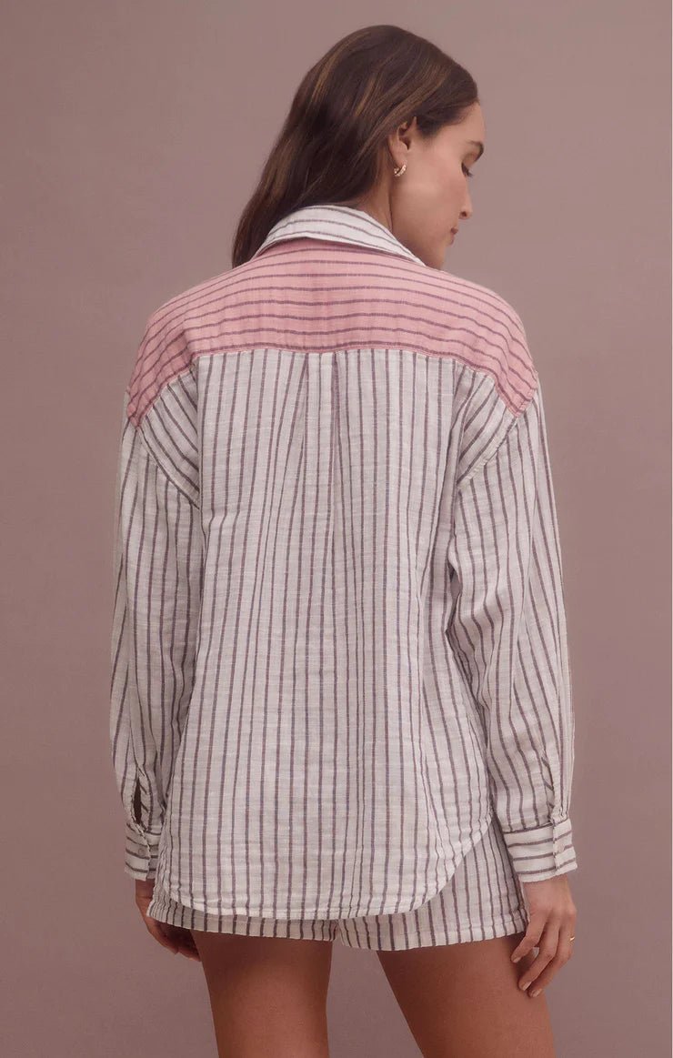 All Mixed Up Stripe Shirt - Distractions Clothing